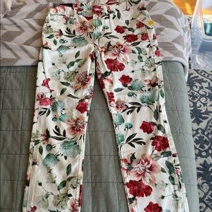 NWT floral cropped straight leg jean from Anthropologie